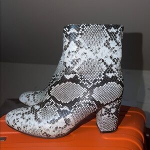 Snakeskin Ankle Boots
